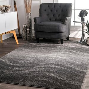 nuloom julene contemporary area rug, 3′ x 5′, grey
