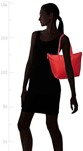 Lacoste Women's L.12.12 Small Tote Bag Shoulder Handbag, High Risk Red, One Size