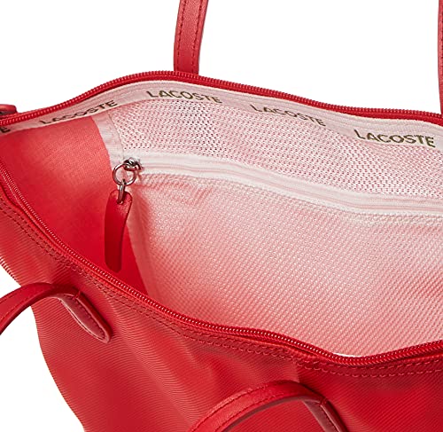 Lacoste Women's L.12.12 Small Tote Bag Shoulder Handbag, High Risk Red, One Size