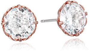 kate spade new york that sparkle round earrings clear/rose gold one size
