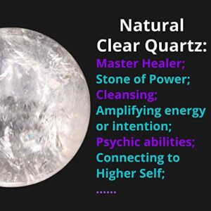 Nature Wonders Crystal Ball Sphere Clear Quartz 7 Spheres 1”, 24-26mm for Reiki, Energy Healing, Meditation, Palm Stones, TouchStones