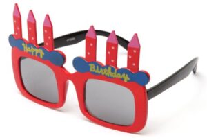 newbee fashion-happy birthday cake candles shaped party sunglasses fun boys girls birthday props (one size fits all)