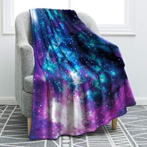 Jekeno Galaxy Blanket Soft Comfortable Purple Print Throw Blanket for Sofa Chair Bed Office 50"x60"