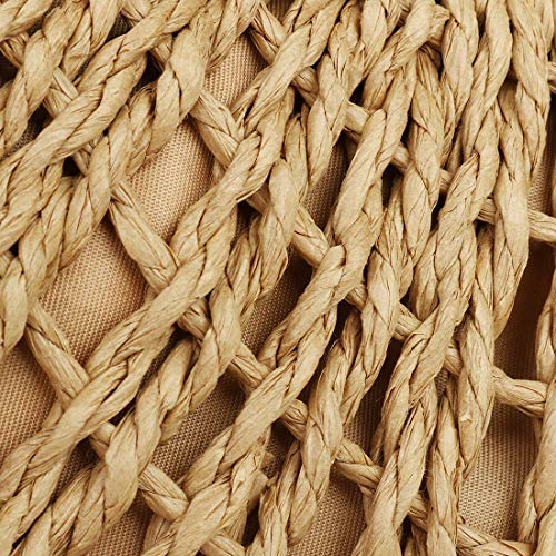 YYW Straw Bag for Women Rattan Purse Handwoven Tote Summer Beach Shoulder Bag (Khaki)