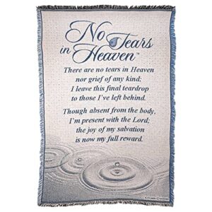 dicksons no tears in heaven memorial 46 by 68 in all cotton tapestry throw blanket