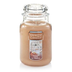 yankee candle café al fresco scented, classic 22oz large jar single wick candle, over 110 hours of burn time