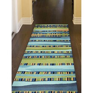 Liora Manne RV146A95006 Cool Torello Organic Stripes Rug, 42" x 66"