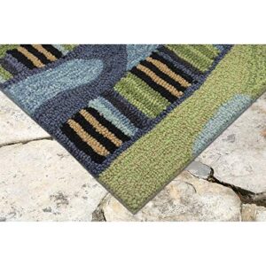 Liora Manne RV146A95006 Cool Torello Organic Stripes Rug, 42" x 66"