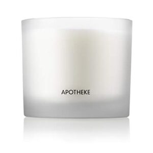 APOTHEKE Luxury Scented 3-Wick Jar Candle, White Vetiver, 32 oz - Large - Eucalyptus, Lilac, Vetiver, Amber & Cedarwood Scent, Strong Fragrance, Aromatherapy, Long Lasting, Hand Poured in USA