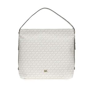 MICHAEL Michael Kors Griffin Large Logo Jacquard Shoulder Bag - Nat/Lt Cream