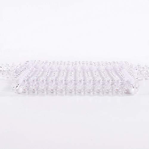 YIFEI Women Transparent Beaded Acrylic Shoulderbag Evening Handmade Bags (Clear)