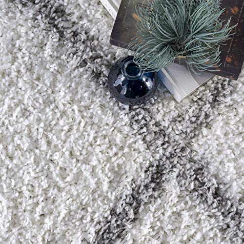 nuLOOM Tess Moroccan Shag Area Rug, 8' Square, White