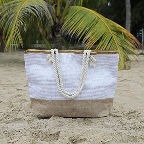 We We Large Straw Beach Bag Tote Duffel Pool Bags Handle Bags with a Pouch for Women