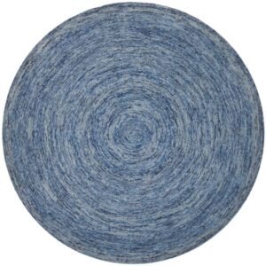 safavieh ikat collection 4′ round dark blue/multi ikt633a handmade premium wool area rug