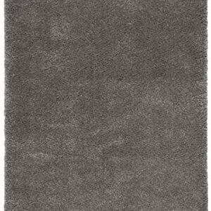 SAFAVIEH Royal Shag Collection 4' x 6' Dark Grey RYG115I Non-Shedding Living Room Bedroom Dining Room Entryway Plush 2-inch Thick Area Rug