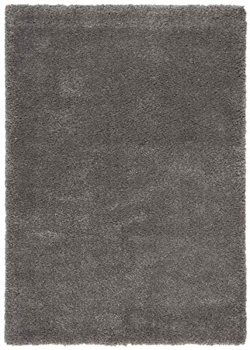 SAFAVIEH Royal Shag Collection 4' x 6' Dark Grey RYG115I Non-Shedding Living Room Bedroom Dining Room Entryway Plush 2-inch Thick Area Rug