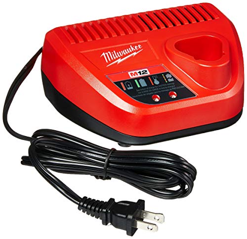 Milwaukee Genuine OEM 48-59-2401 M12 Lithium Ion 12 Volt Battery Charger w/LED Indicating, Red