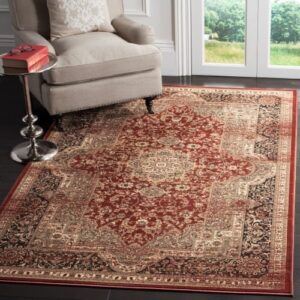 SAFAVIEH Vintage Collection 5'1" x 7'7" Black/Ivory VTG574F Oriental Traditional Distressed Area Rug