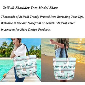 ZzWwR Beautiful Indian Floral Paisley Extra Large Canvas Shoulder Tote Top Handle Bag for Gym Beach Weekender Travel Shopping