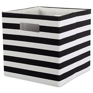 dii polyester cube storage collection hard sided collapsible, 11x11x11″, black