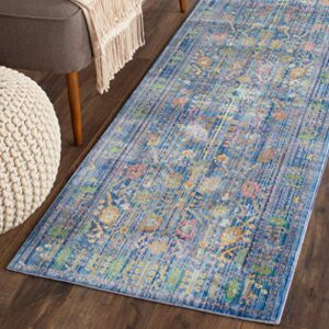 SAFAVIEH Valencia Collection 8' x 10' Grey/Multi VAL108C Boho Chic Distressed Area Rug