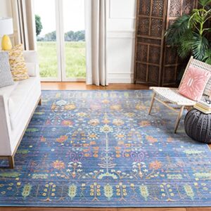 SAFAVIEH Valencia Collection 8' x 10' Grey/Multi VAL108C Boho Chic Distressed Area Rug