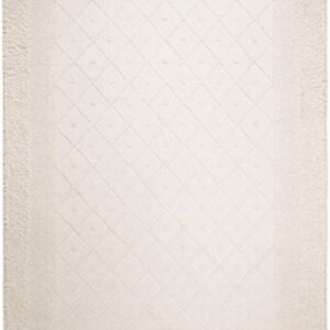SAFAVIEH Kenya Collection 6' x 9' Ivory KNY952A Hand-Knotted Premium Wool Area Rug