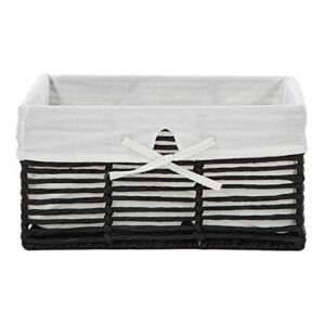 Home Zone Living Nursery Basket, 4-Pack, Black