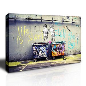 dingdong art – graffiti street art canvas graffiti art prints on canvas stretched framed canvas wall art decor for living room home walls ready to hang