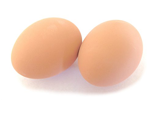 Ceramic Chicken Nesting Eggs (Brown) - Fake Training Eggs for Laying Chickens, Hen Nest Boxes & Home Decoration