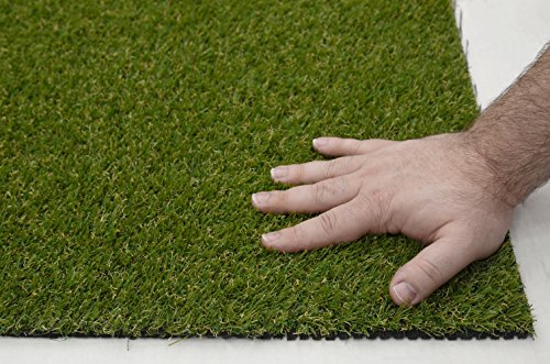 Garland Rug Artificial Grass Turf Indoor/Outdoor Area Rug, 5-Feet by 7-Feet, Green