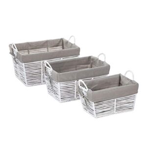 Home Zone Living VS19450E Nursery Basket, White/Grey