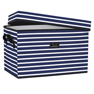 scout rump roost lg – large lidded storage bin with handles, collapsible, stackable, doubles as seat or table, holds 90 lbs