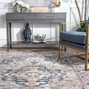 nuLOOM Kara Vintage Area Rug, 5' 3" x 7' 3", Grey