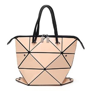 Geometric Luminous Purses and Handbags Holographic Reflective Crossbody Bag Irredescent Flash Rainbow Tote B