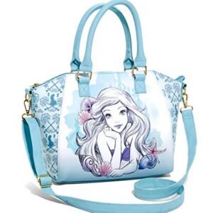 The Little Mermaid Disney Ariel Blue Watercolor Satchel Bag