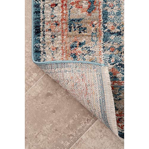 nuLOOM Derya Persian Vintage Area Rug, 4' x 6', Blue