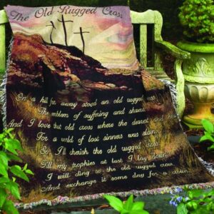 Manual Inspirational Collection 50 x 60-Inch Tapestry Throw, Old Rugged Cross