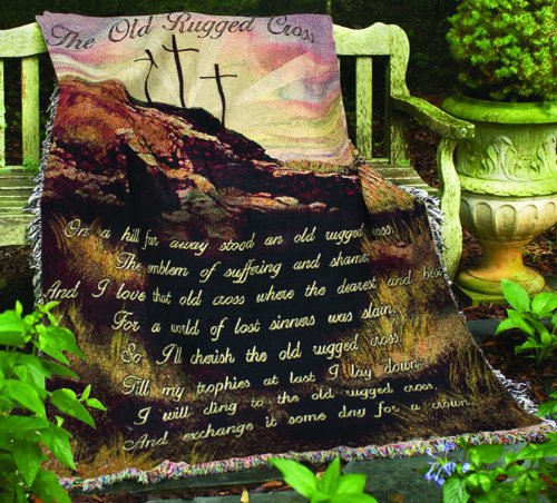 Manual Inspirational Collection 50 x 60-Inch Tapestry Throw, Old Rugged Cross