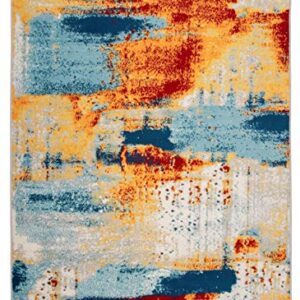 Rugshop Sky Collection Novel Abstract Area Rug 5' x 7' Multi