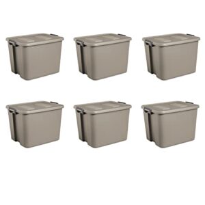 sterilite 20 gal. latch totes, 6 pack, hazelwood, 6