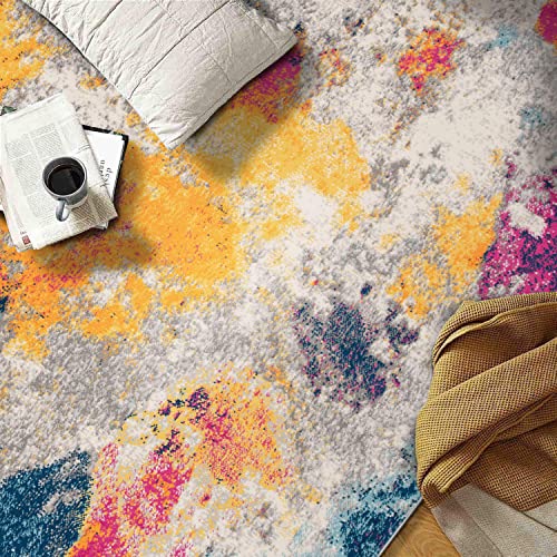 Rugshop Sky Collection Modern Abstract Area Rug 5' x 7' Multi