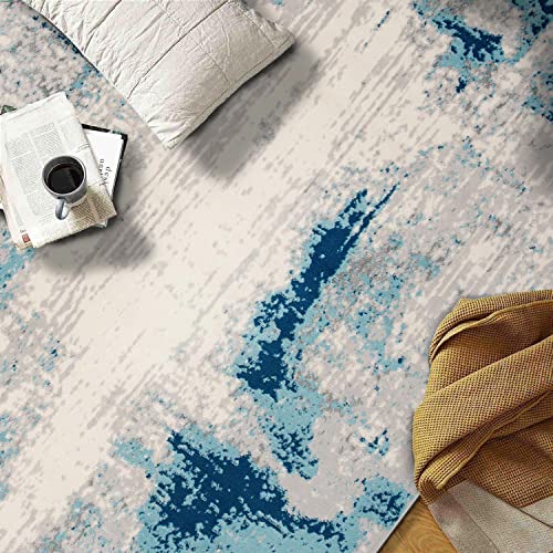 Rugshop Sky Collection Whimsical Abstract Area Rug 5' x 7' Blue