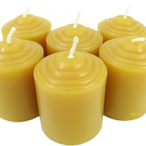 Beeswax Candle Works, 10-Hour Votives (Pack of 12) 100% USA Beeswax