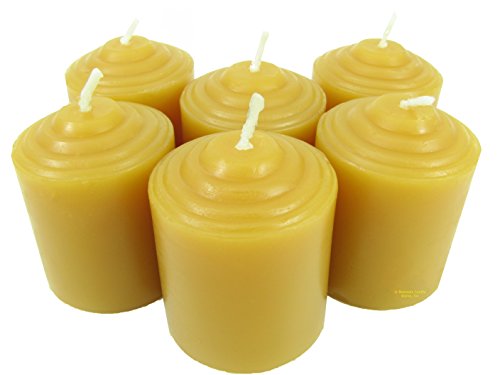 Beeswax Candle Works, 10-Hour Votives (Pack of 12) 100% USA Beeswax