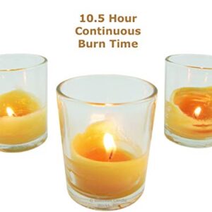 Beeswax Candle Works, 10-Hour Votives (Pack of 12) 100% USA Beeswax