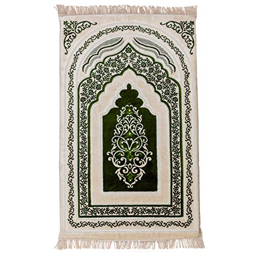 VISCO LOVE Memory Foam Area Rug & Runners (Prayer Rug) (Green)