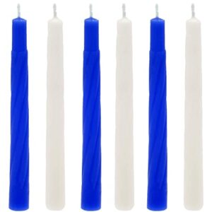 The Dreidel Company Menorah Candles Chanukah Candles 44 White and Blue Hanukkah Candles for All 8 Nights of Chanukah (Single Box)