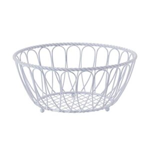 gourmet basics by mikasa rope basket, 10 inch, white