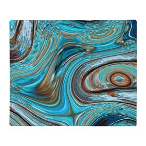 cafepress rustic turquoise swirls throw blanket super soft fleece plush throw blanket, 60″x50″
